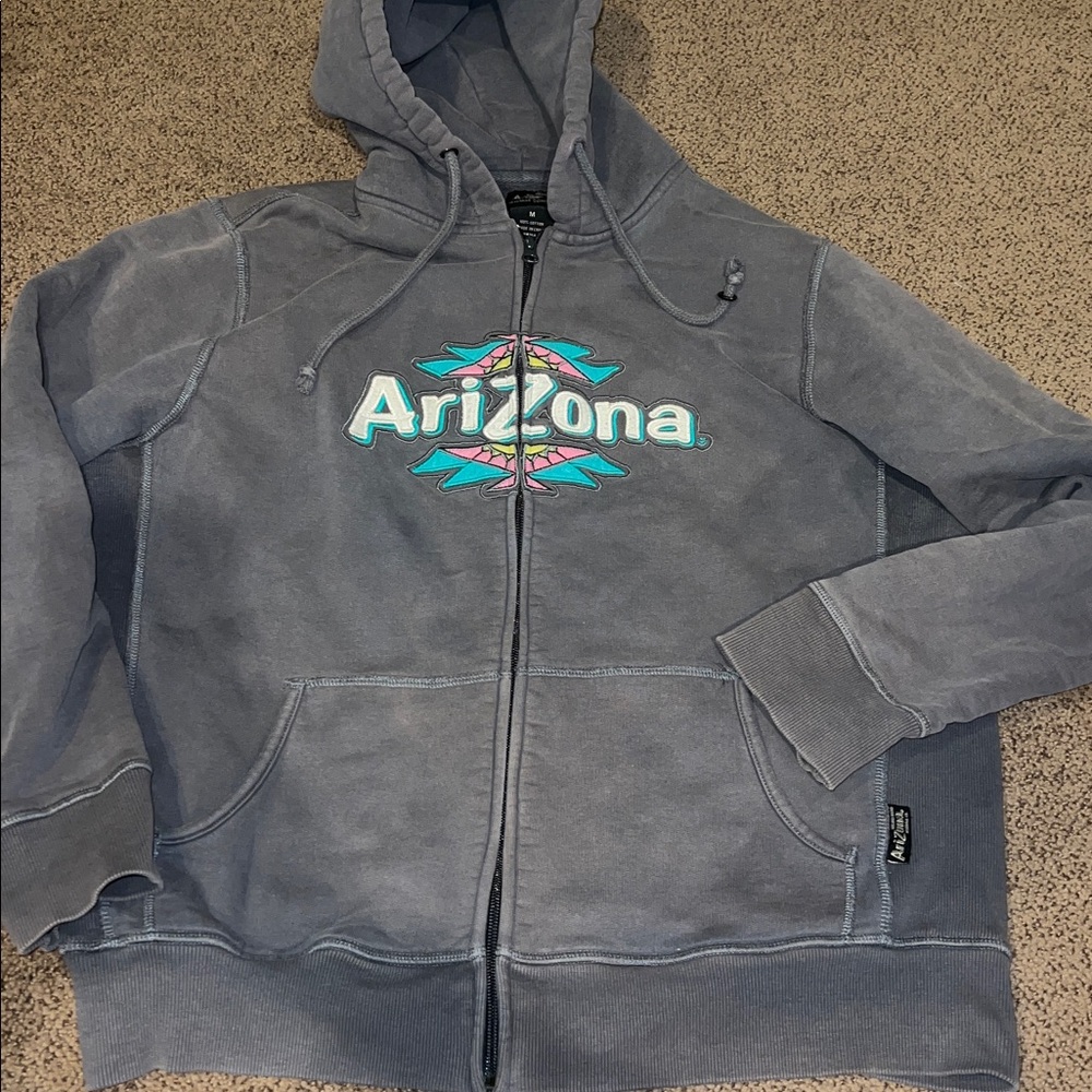 Arizona tea zip up hoodie size medium